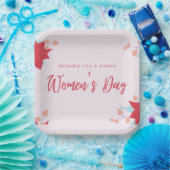 Assiettes En Carton Souhaitez rose fête des femmes heureuse (Fête)
