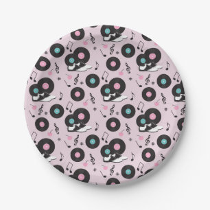 Assiettes En Carton Soupe d'anniversaire des années 1950