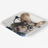 Assiettes En Carton Souris de champ Portant des lunettes (Angulaire)