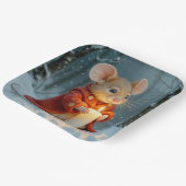 Assiettes En Carton Souris de Noël à la bougie (Angulaire)