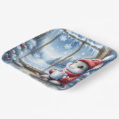 Assiettes En Carton Souris de Noël dans la fenêtre (Angulaire)