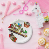 Assiettes En Carton SOURIS de NOËL SLEDDING les plaques à papier (Fête)