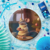 Assiettes En Carton Souris d'hiver avec tasse (Fête)