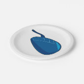 Assiettes En Carton Souris d'ordinateur bleu (Angle)