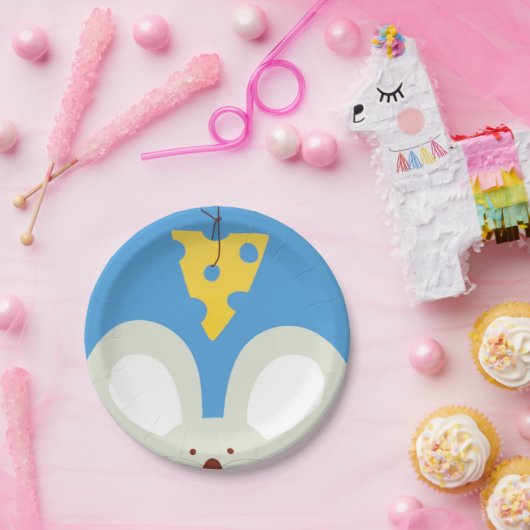 Assiettes En Carton Souris et fromage (Fête)