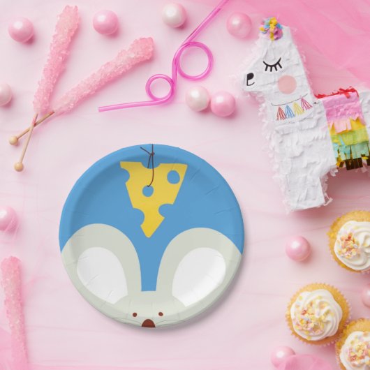Assiettes En Carton Souris et fromage (Fête)