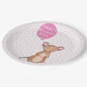 Assiettes En Carton Souris mignonne Woodland | Plaques papier Annivers (Angle)