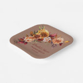 Assiettes En Carton Souris Mocha avec douche à fleurs d'automne (Angulaire)