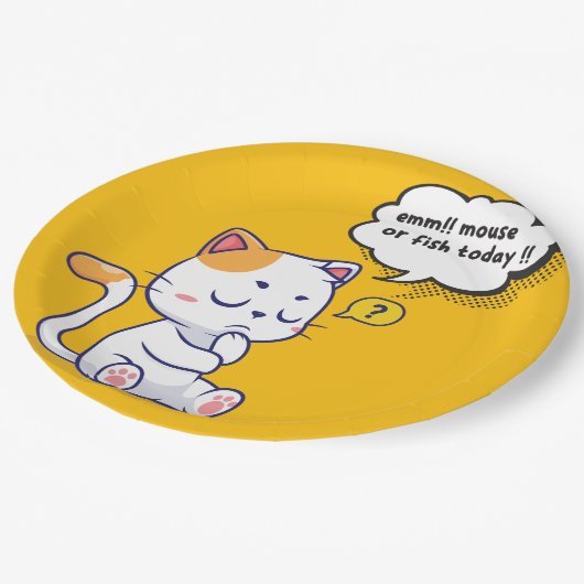 Assiettes En Carton Souris ou poisson ? - animal de compagnie drôle - (Angle)