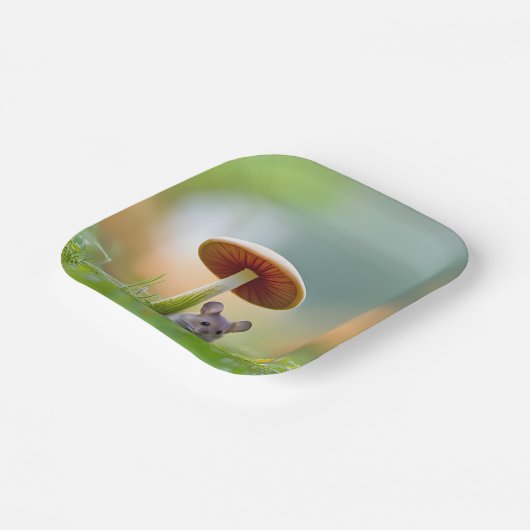 Assiettes En Carton Souris Sous Un Champion (Angulaire)