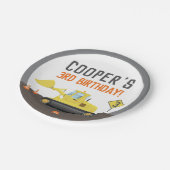 Assiettes En Carton Sous Construction Tracteur Anniversaire N'importe (Angle)