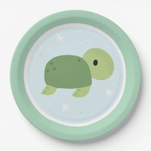 Assiettes En Carton Sous la fête d'anniversaire de la mer