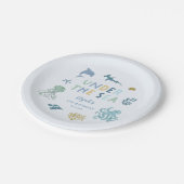Assiettes En Carton Sous la fête d'anniversaire du bleu de la mer (Angle)