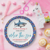 Assiettes En Carton Sous la mer 1er fête d'anniversaire (Fête)