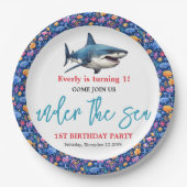 Assiettes En Carton Sous la mer 1er fête d'anniversaire (Devant)