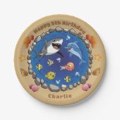 Assiettes En Carton Sous la mer Animaux mignons Cartoon Ocean Party (Devant)