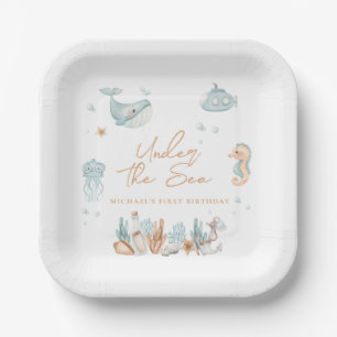 Assiettes En Carton Sous la mer Anniversaire