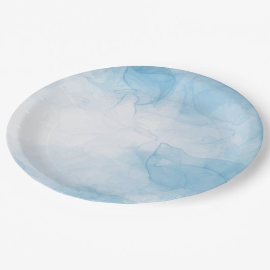 Assiettes En Carton Sous la mer | Eau bleue (Angle)