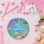 Assiettes En Carton Sous la mer Océan Animaux 1er Plaques d'anniversai (Fête)