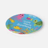 Assiettes En Carton Sous la mer Océan Animaux 1er Plaques d'anniversai (Angle)
