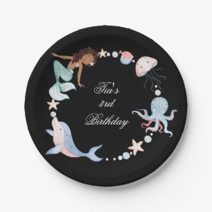 Assiettes En Carton Sous la mer Plaques de papier
