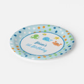 Assiettes En Carton Sous La Plaque Papier Mer/Baleine (Angle)