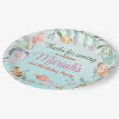 Assiettes En Carton Sous l'aquarelle de mer Anniversaire (Angle)