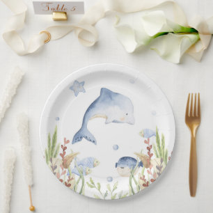 Assiettes En Carton Sous le décor de la fête maritime, Anniversaire de