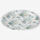 Assiettes En Carton Sous les plaques de papier de corail marin (Angle)