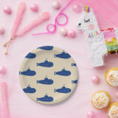 Assiettes En Carton Sous-marin bleu (Fête)
