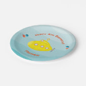 Assiettes En Carton Sous-marin jaune profond (Angle)