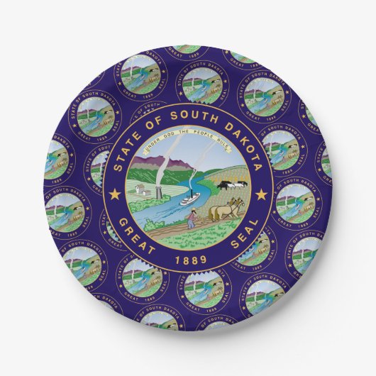 Assiettes En Carton South Dakotan Seal, South Dakota (Devant)