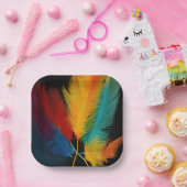 Assiettes En Carton Southwest Feather Abstrait (Fête)