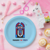 Assiettes En Carton Souvenez-vous des années 50 (Fête)