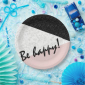 Assiettes En Carton Soyez heureux ! (Fête)