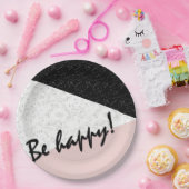 Assiettes En Carton Soyez heureux ! (Fête)