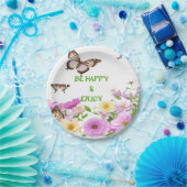 Assiettes En Carton Soyez heureux et profitez (Fête)