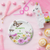 Assiettes En Carton Soyez heureux et profitez (Fête)
