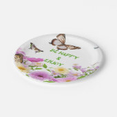 Assiettes En Carton Soyez heureux et profitez (Angle)