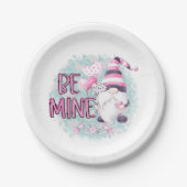 Assiettes En Carton Soyez le mien Gnome Saint-Valentin (Devant)