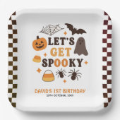 Assiettes En Carton Soyons Éffrayants pour l'anniversaire d'Halloween (Recto)