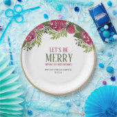 Assiettes En Carton Soyons Joyeux Noël Fête des mariées florale (Fête)