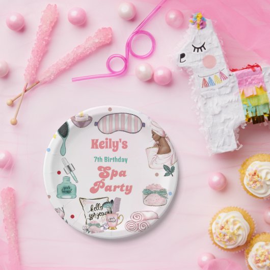 Assiettes En Carton Spa Anniversaire Pamper Party Anniversaire (Fête)