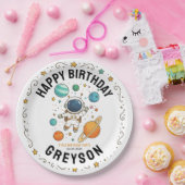 Assiettes En Carton Space Adventure 1er anniversaire | Partie spatiale (Fête)