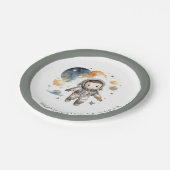 Assiettes En Carton "Space Adventure Watercolor Premier anniversaire (Angle)