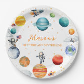 Assiettes En Carton Space Astronaut Birthday (Devant)