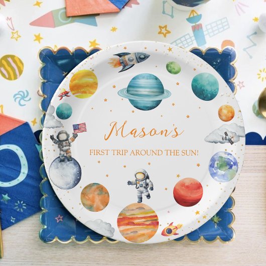 Assiettes En Carton Space Astronaut Birthday