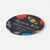 Assiettes En Carton Space Boy Planets mignon Baby shower astronaute (Angle)