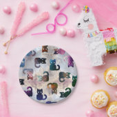 Assiettes En Carton Space Cats Cute Cat  (Fête)