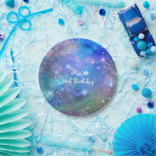 Assiettes En Carton Space Galaxy Spacy Plaques de fête d'anniversaire (Fête)